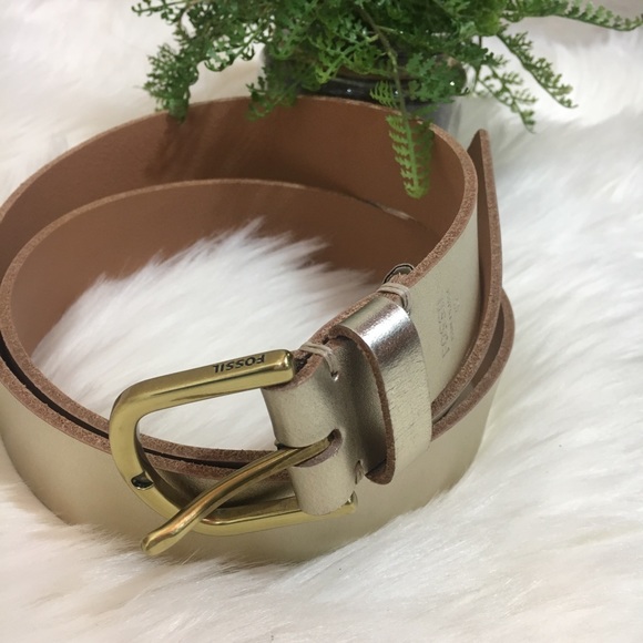 Fossil Accessories - Fossil gold leather medium belt